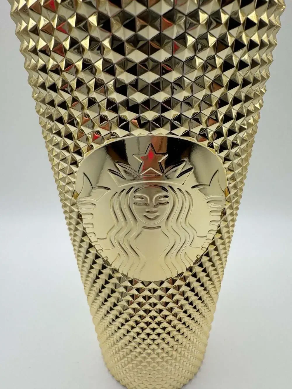 Starbucks 24oz Metallic Gold Studded Tumbler Cold Cup
